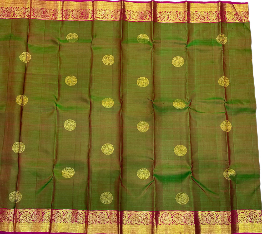Green colour silk saree