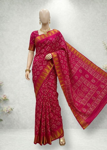 Bandhani Silk Cotton Saree