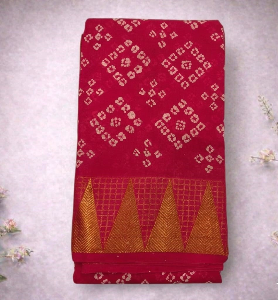 Bandhani Silk Cotton Saree